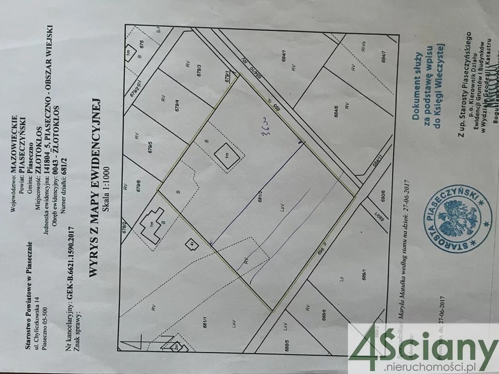 Działka 7 600,00 m², oferta nr , 9810/3098/OGS, Złotokłos