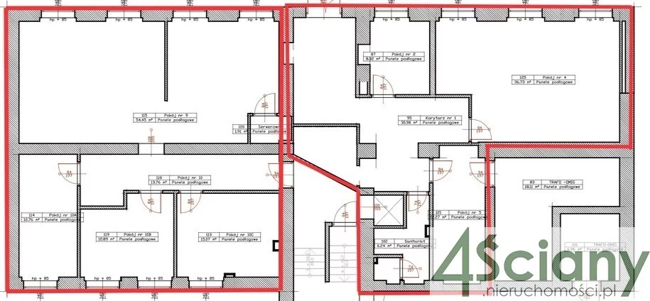 Biuro 204,84 m², Warszawa, Mokotów, Wynajem