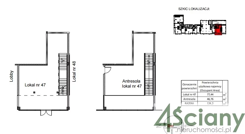 Lokal użytkowy 124,00 m², oferta nr , 4095/3098/OLW, Warszawa, Mokotów, Mokotów