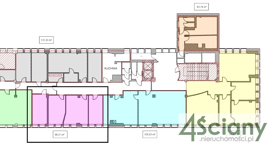 Biuro 98,31 m², Warszawa, Śródmieście, Wynajem