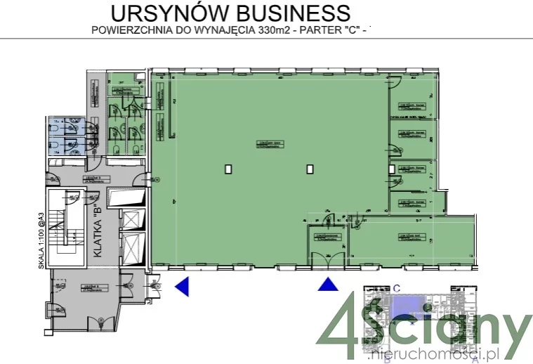 Biuro 330,00 m², Warszawa, Ursynów, Wynajem