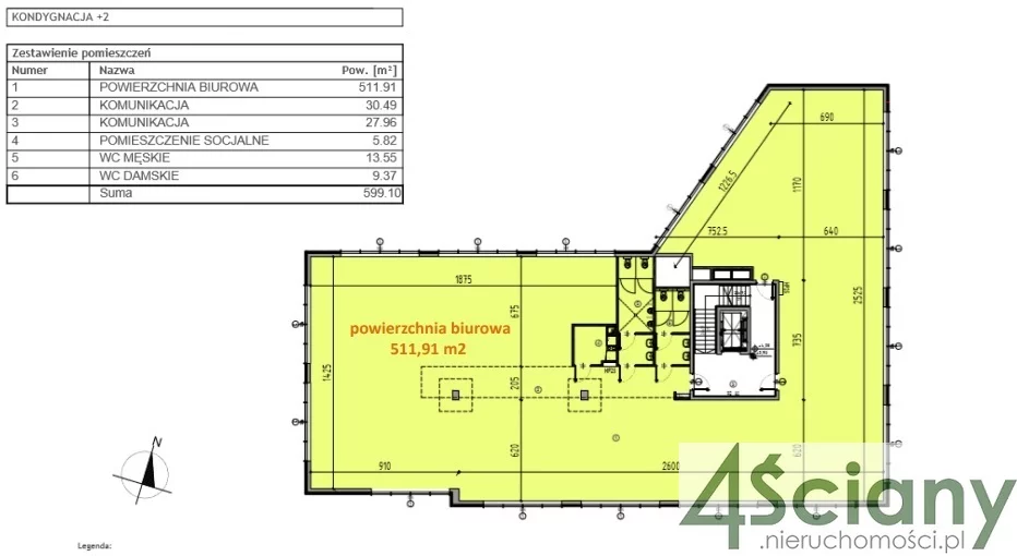 Biuro 511,00 m², Warszawa, Wola, Wynajem