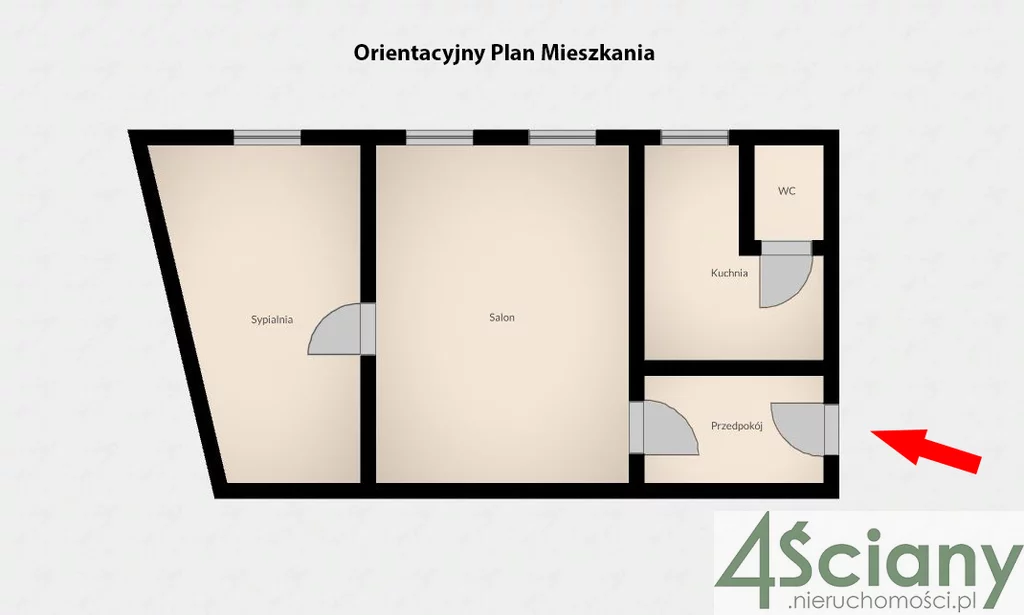 Mieszkanie na sprzedaż, 41,00 m², 2 pokoje, 1 piętro, oferta nr 64978/3098/OMS