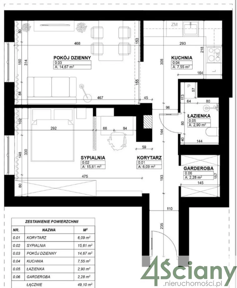 2 pokoje, mieszkanie 49,36 m², piętro 4, oferta nr , 63669/3098/OMS, Warszawa, Śródmieście, Śródmieście, Aleja Armii Ludowej