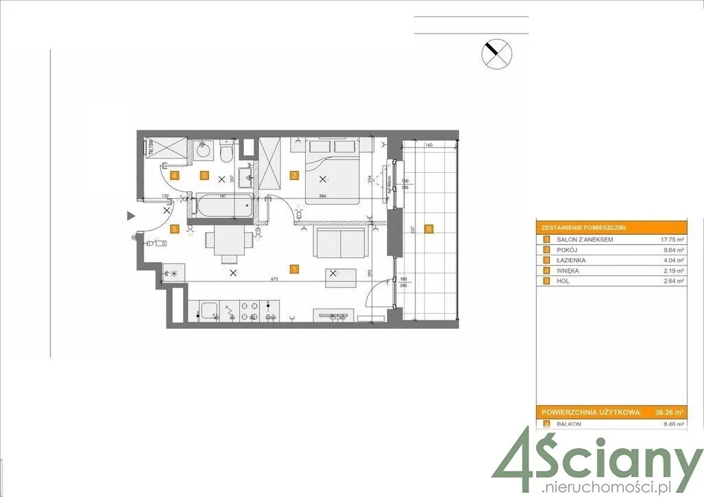 2 pokoje, apartament 36,26 m², piętro 5, oferta nr , 65824/3098/OMS, Warszawa, Włochy, Włochy, al. Aleje Jerozolimskie