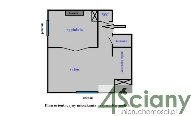 Mieszkanie dwupokojowe 37,00 m², Warszawa, Śródmieście, Karmelicka, Sprzedaż