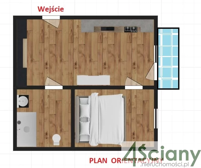 Mieszkanie do wynajęcia, 38,00 m², 2 pokoje, 8 piętro, oferta nr 7090/3098/OMW