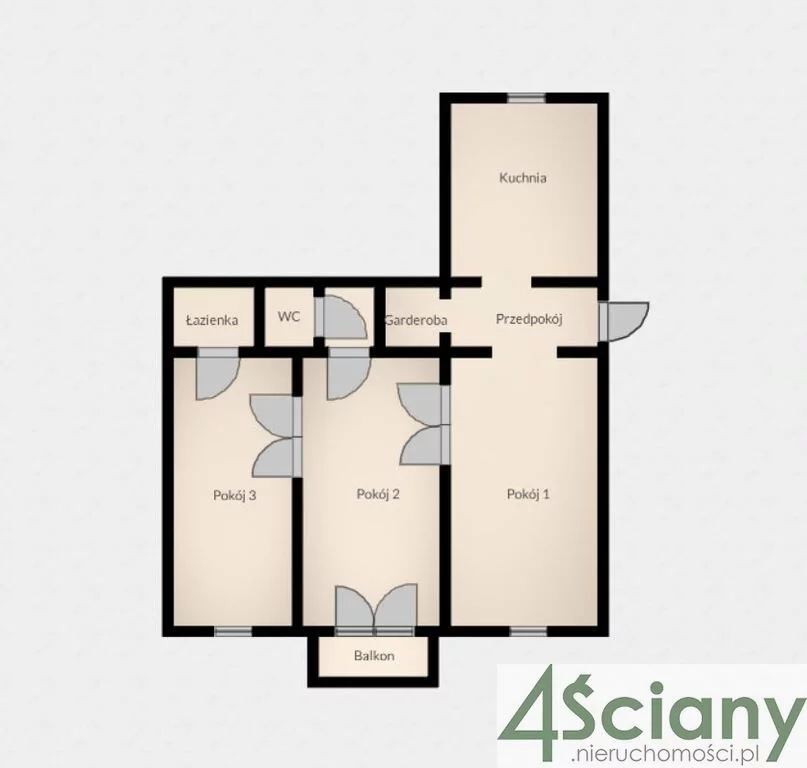 Apartament na sprzedaż, 77,92 m², 3 pokoje, piętro 2, oferta nr 64252/3098/OMS