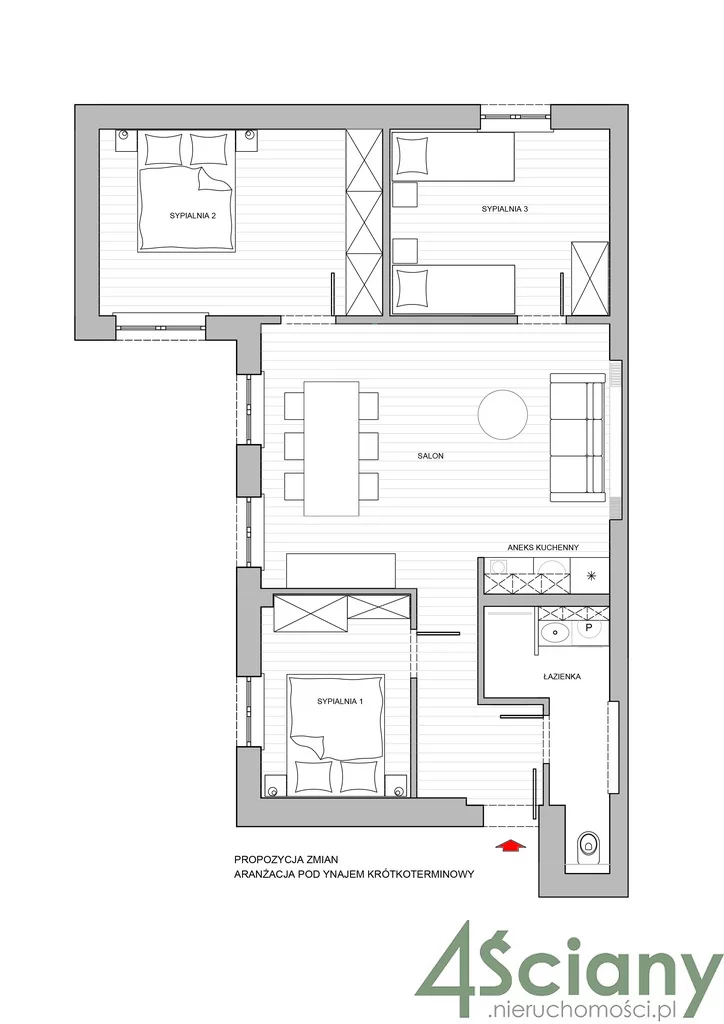 3 pokoje, mieszkanie 69,20 m², piętro 2, oferta nr , 63668/3098/OMS, Warszawa, Praga Północ, Praga Północ, Targowa