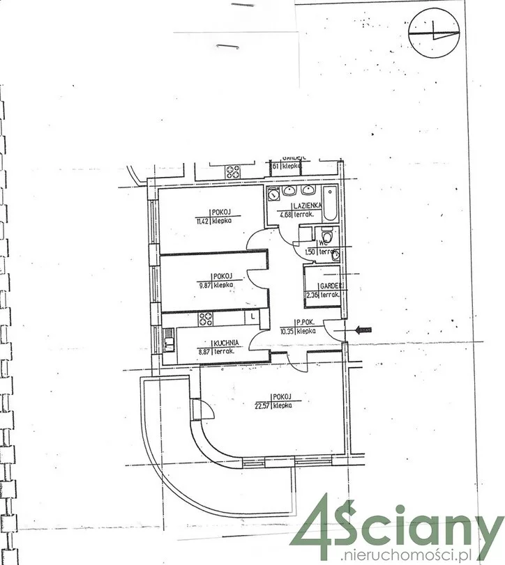 3 pokoje, mieszkanie 69,04 m², piętro 1, oferta nr , 65640/3098/OMS, Warszawa, Mokotów, Mokotów, Zygmunta Modzelewskiego