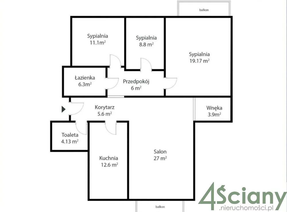 Mieszkanie czteropokojowe 105,90 m², Warszawa, Wilanów, Goplańska, Sprzedaż