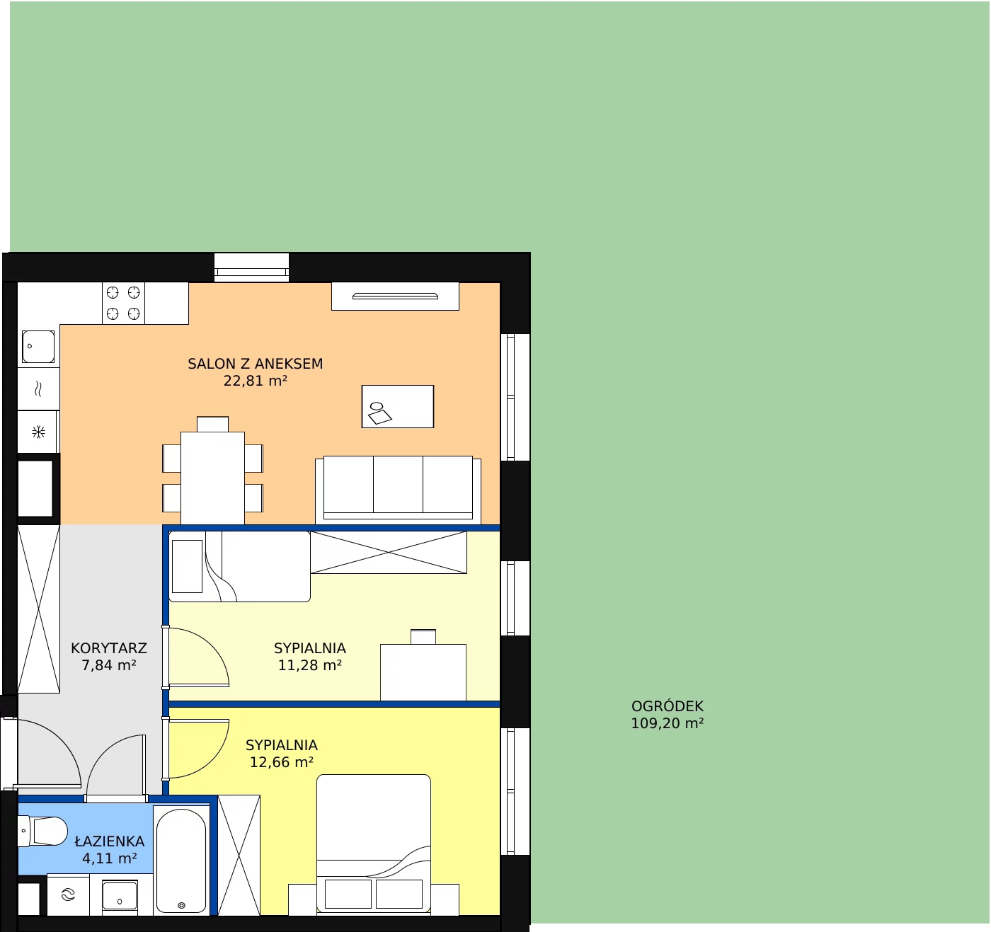 Zalety mieszkania 58.7 m², C.0M20
