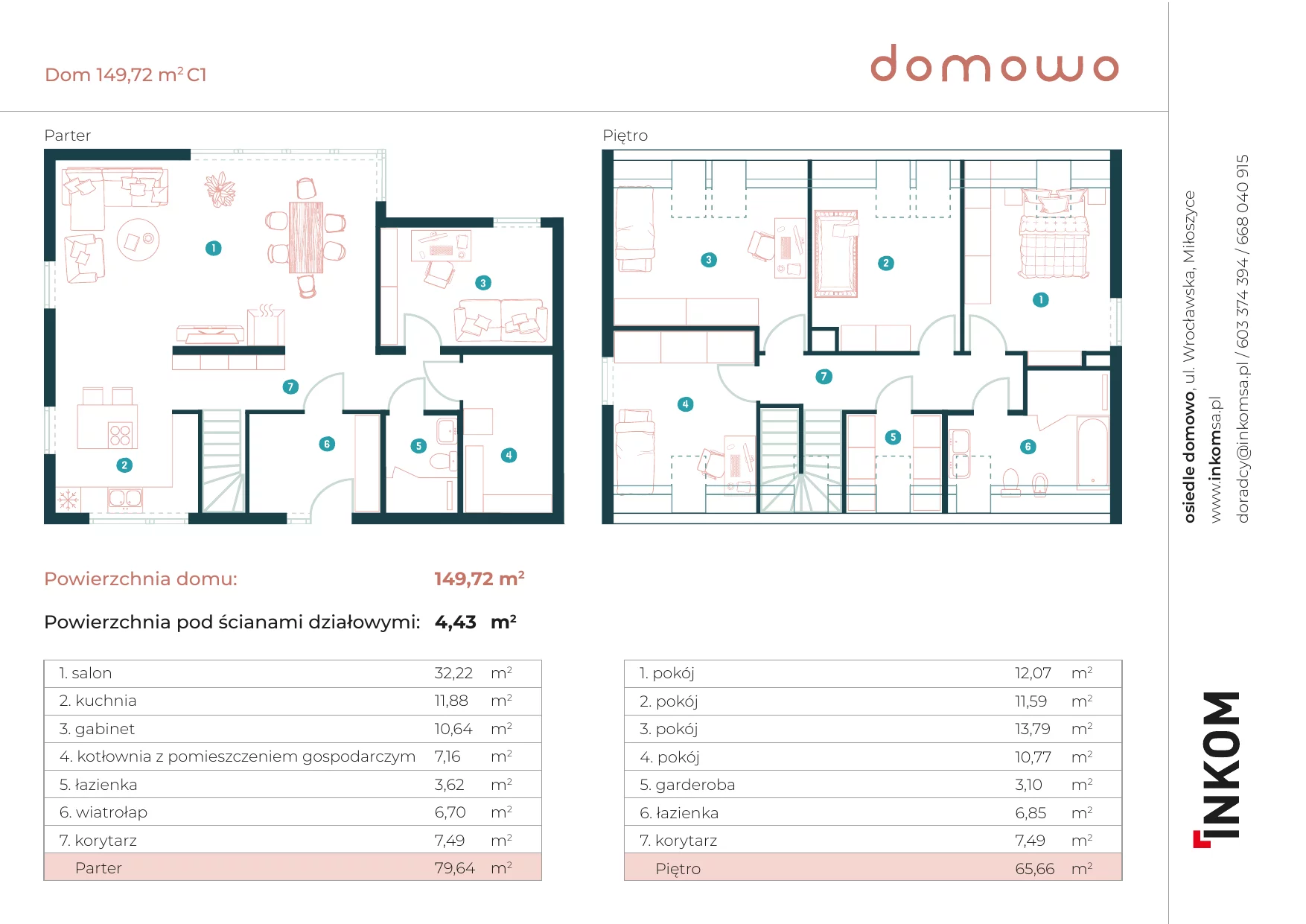 Dom 145,00 m², oferta nr D3, Domowo, Miłoszyce, ul. Wrocławska