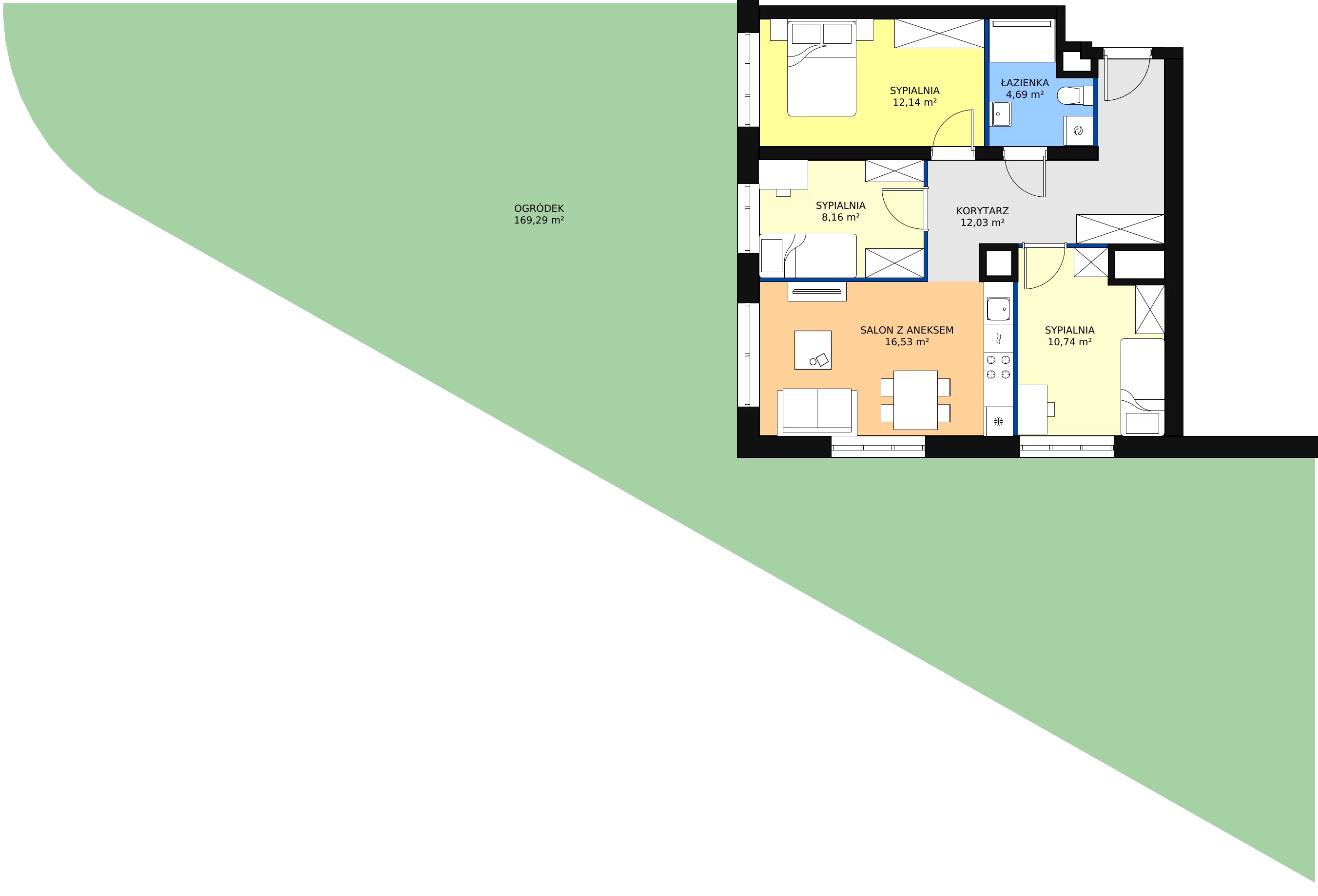 Zalety mieszkania 64.29 m², A1/0/5