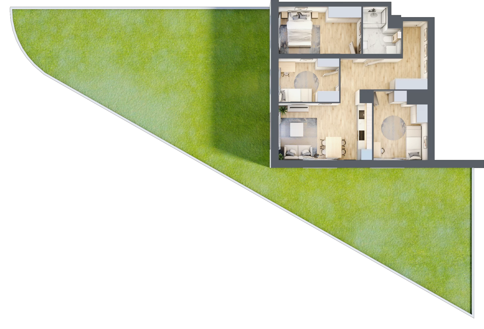 4 pokoje, mieszkanie 64,29 m², parter, oferta nr A1/0/5, Metr Kwadrat, Wrocław, Nowy Dwór, ul. Nowodworska 17B