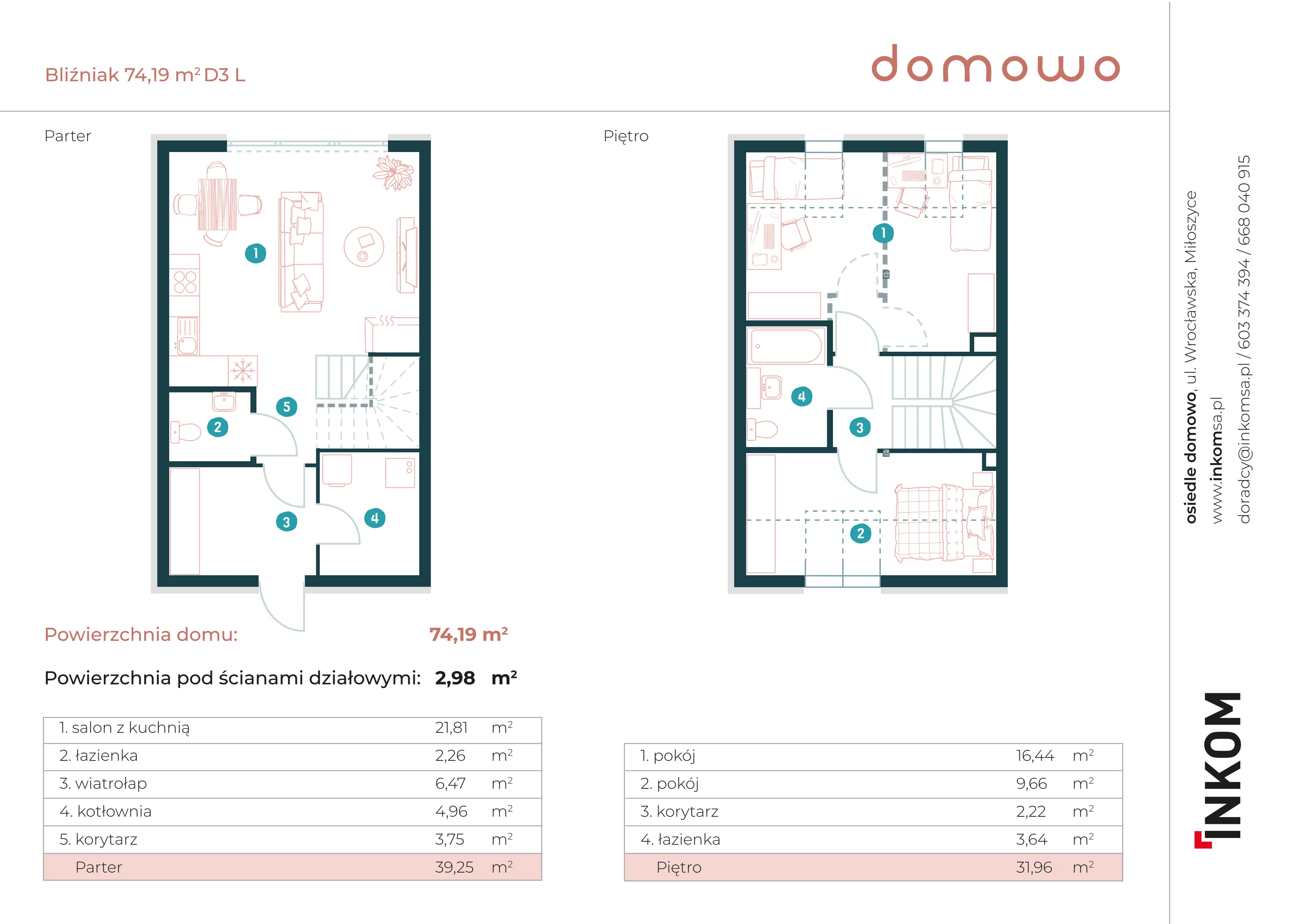 Dom 71,00 m², oferta nr D8, Domowo, Miłoszyce, ul. Wrocławska