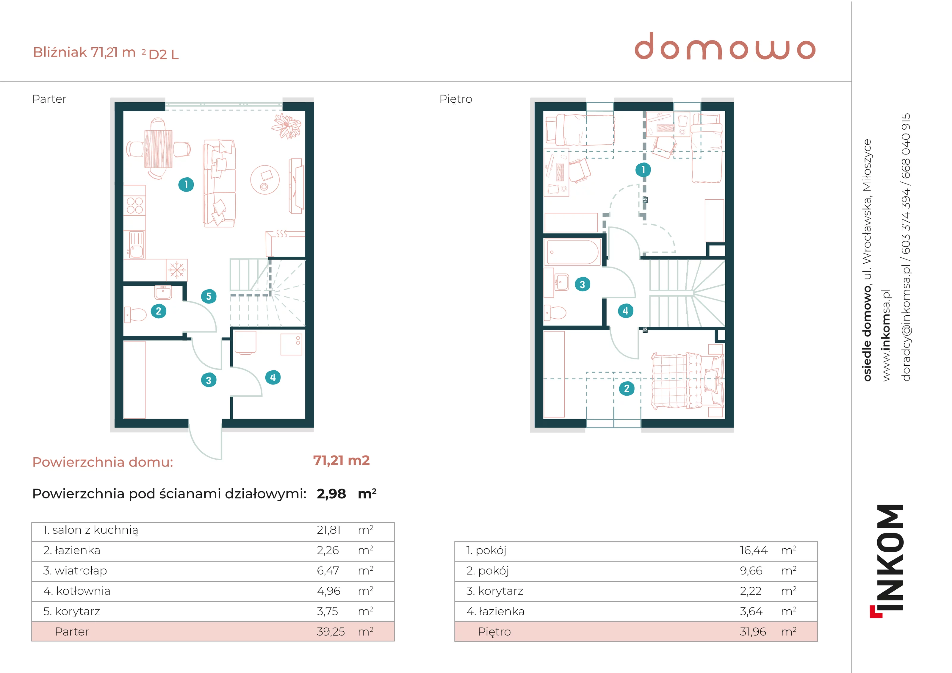 Dom 71,21 m², oferta nr D2L, Domowo, Miłoszyce, ul. Wrocławska