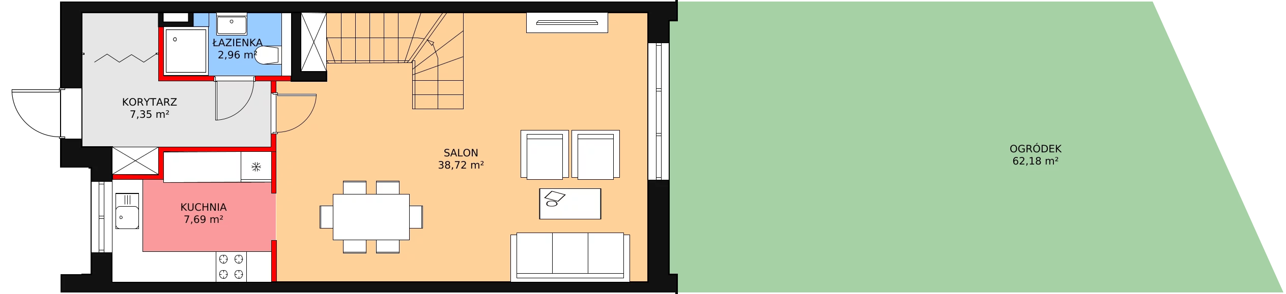 Dom 105,31 m², oferta nr 20, Zielone Komorowice - domy, Karwiany, ul. Wiosenna