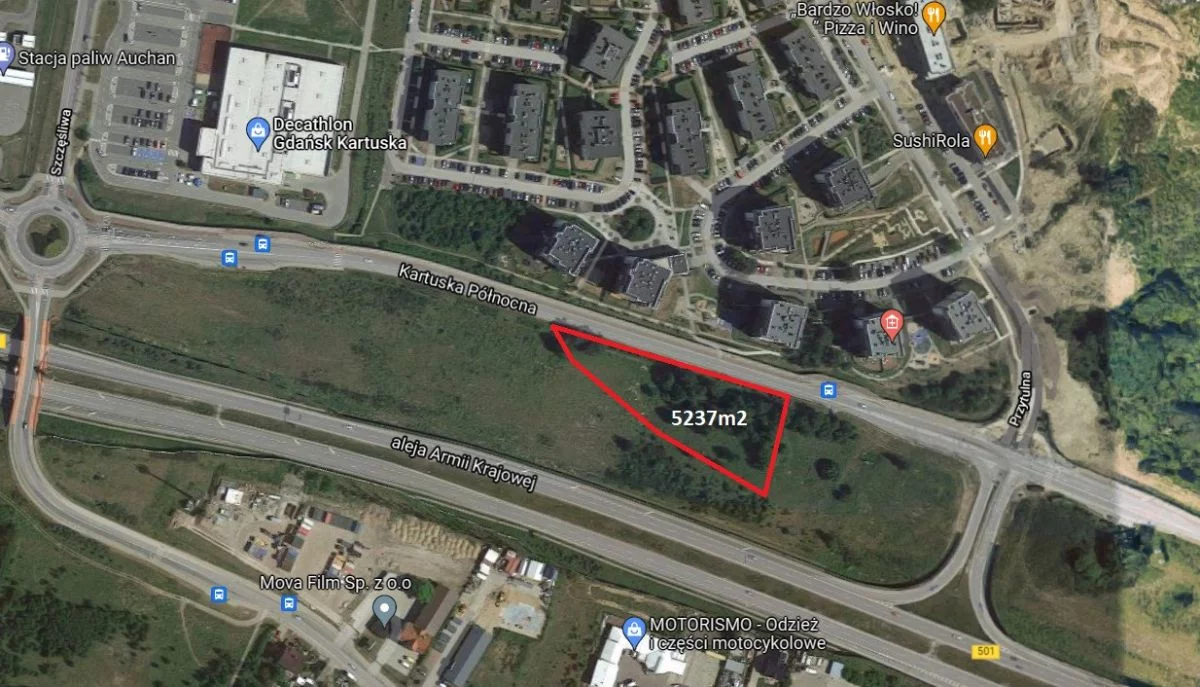 Działka 5 237,00 m², oferta nr , 679634547, Gdańsk, Jasień, Kartuska