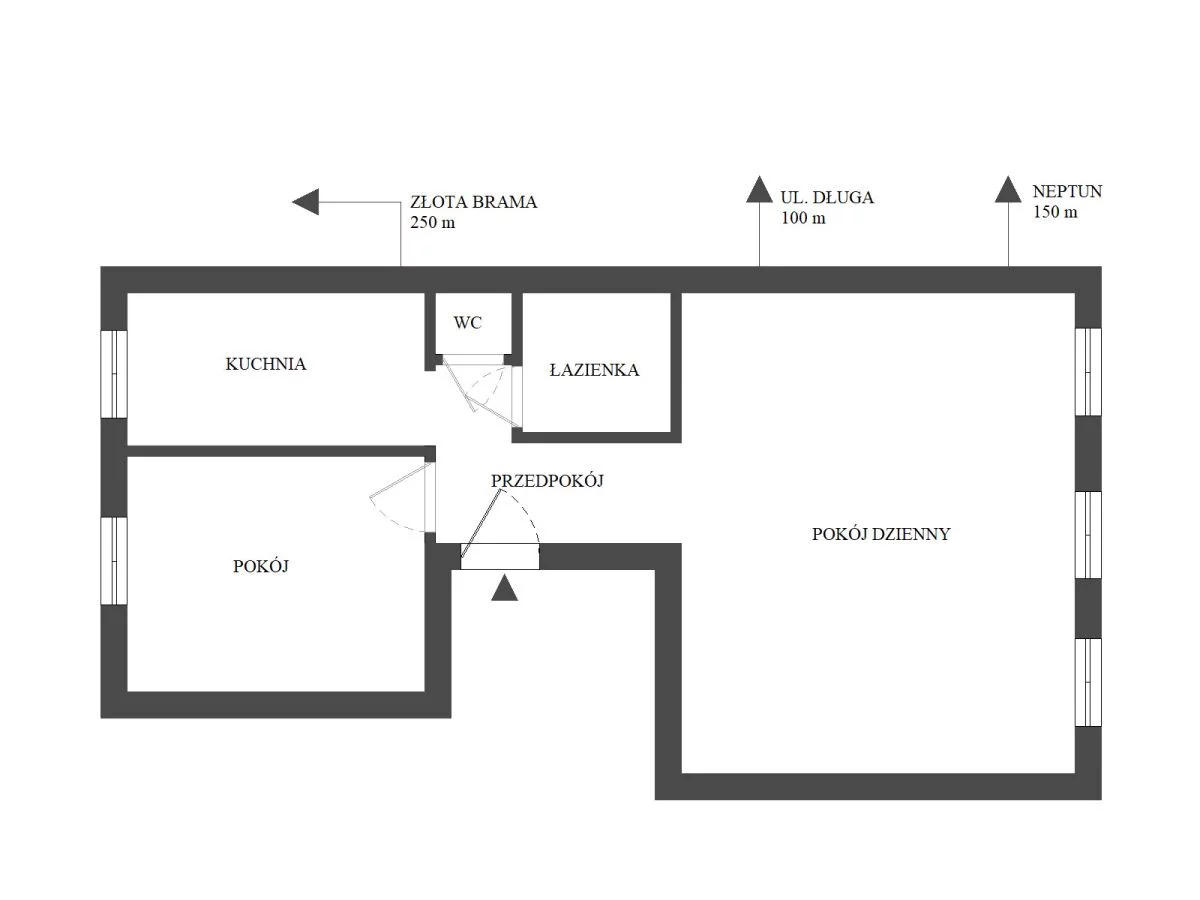 2 pokoje, mieszkanie 45,84 m², piętro 2, oferta nr , 736340579, Gdańsk, Śródmieście, Stare Miasto, Ogarna