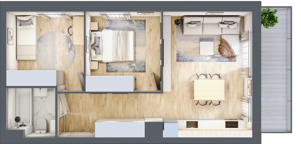 3 pokoje, mieszkanie 52,16 m², piętro 2, oferta nr A-B136, Warszawski Świt, Warszawa, Targówek, Bródno, ul. Warszawski Świt 5