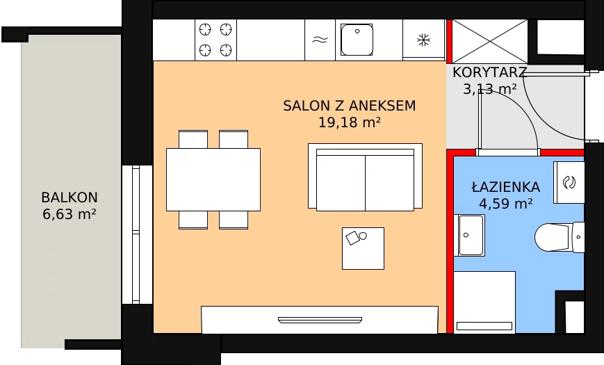 Mieszkanie 26,90 m², piętro 5, oferta nr A-A066, Warszawski Świt, Warszawa, Targówek, Bródno, ul. Warszawski Świt 5