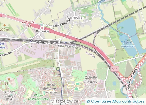 Lokalizacja inwestycji ul. Powstańców / os. Piastów - Budynek E