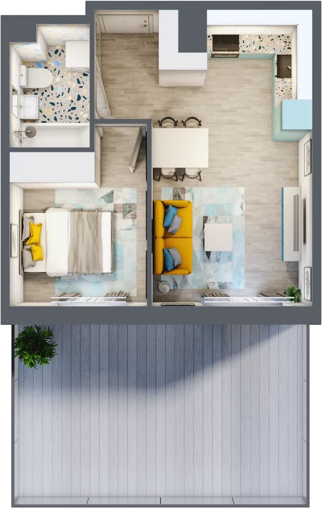 2 pokoje, mieszkanie 34,93 m², parter, oferta nr F21, ul. Glogera - bud. F, G i H, Kraków, Prądnik Biały, Górka Narodowa, ul. Zygmunta Glogera