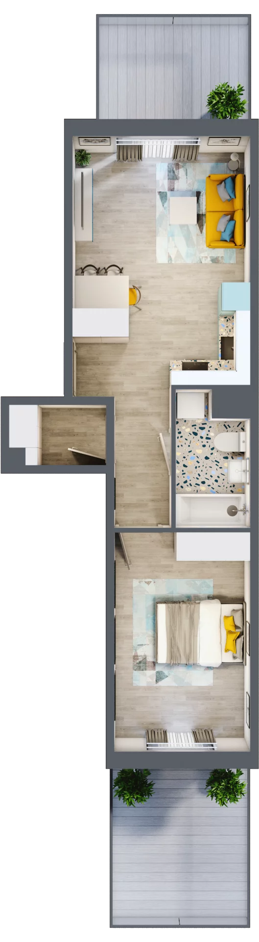2 pokoje, mieszkanie 45,29 m², parter, oferta nr G16, ul. Glogera - bud. F, G i H, Kraków, Prądnik Biały, Górka Narodowa, ul. Zygmunta Glogera