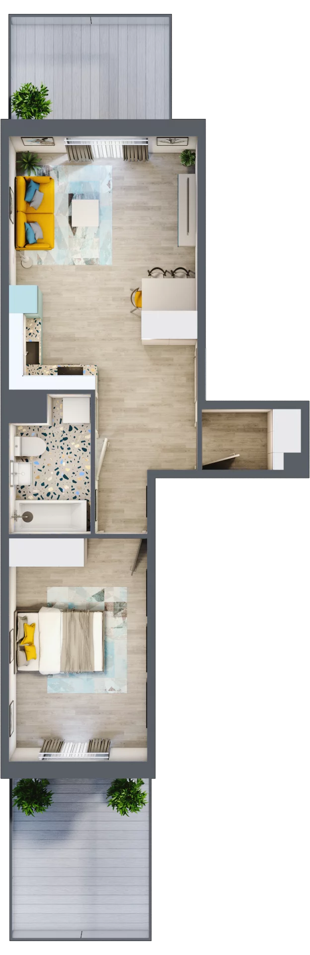 2 pokoje, mieszkanie 47,93 m², parter, oferta nr G4, ul. Glogera - bud. F, G i H, Kraków, Prądnik Biały, Górka Narodowa, ul. Zygmunta Glogera