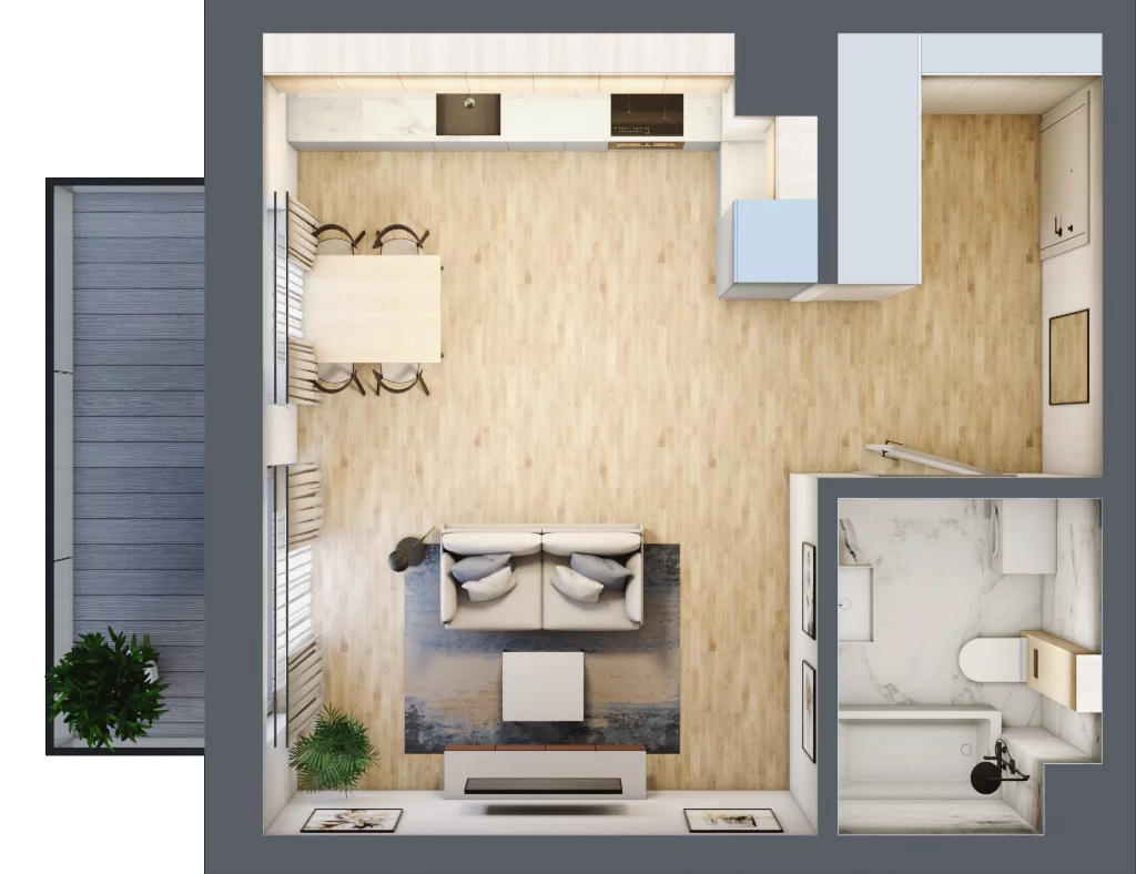 1 pokój, mieszkanie 33,71 m², piętro 2, oferta nr 18, ul. Centralna - Etap II, Kraków, Czyżyny, ul. Centralna