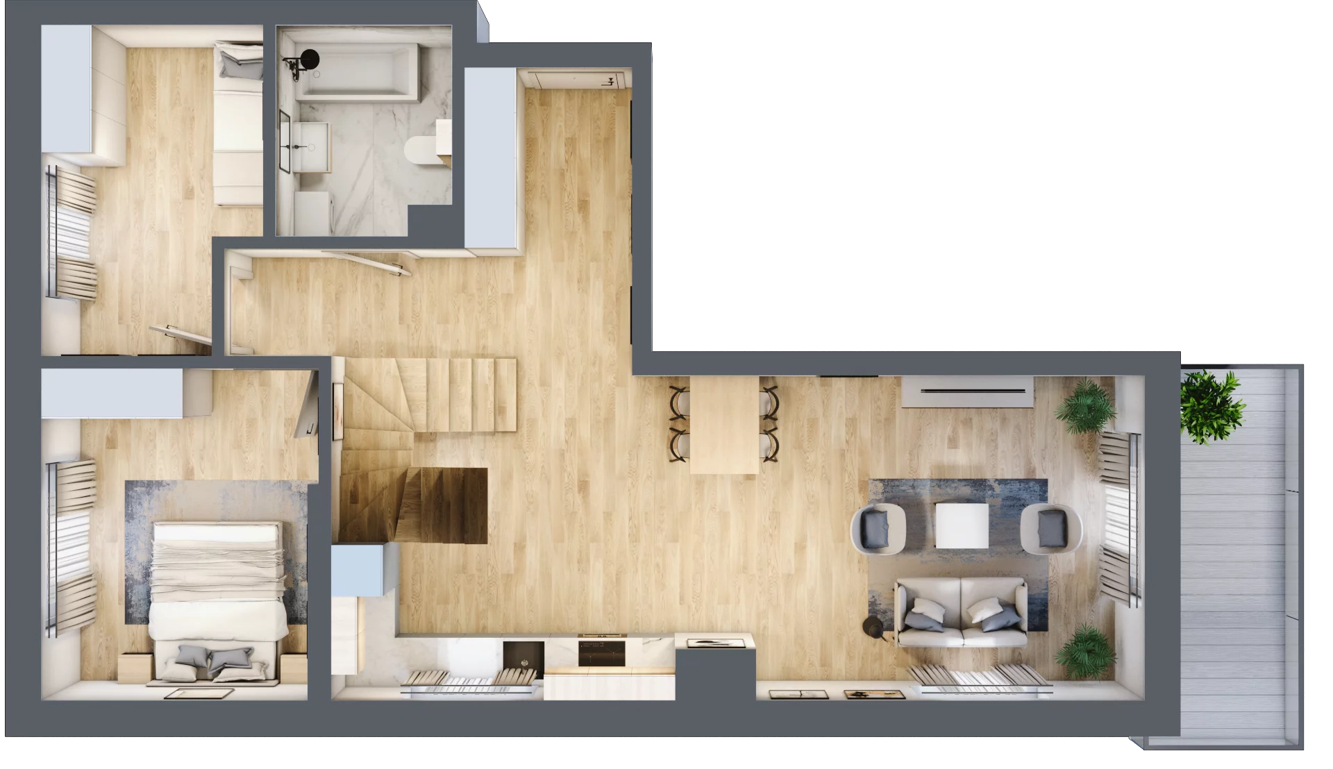 3 pokoje, mieszkanie 139,27 m², piętro 4, oferta nr 56, ul. Centralna - Etap II, Kraków, Czyżyny, ul. Centralna