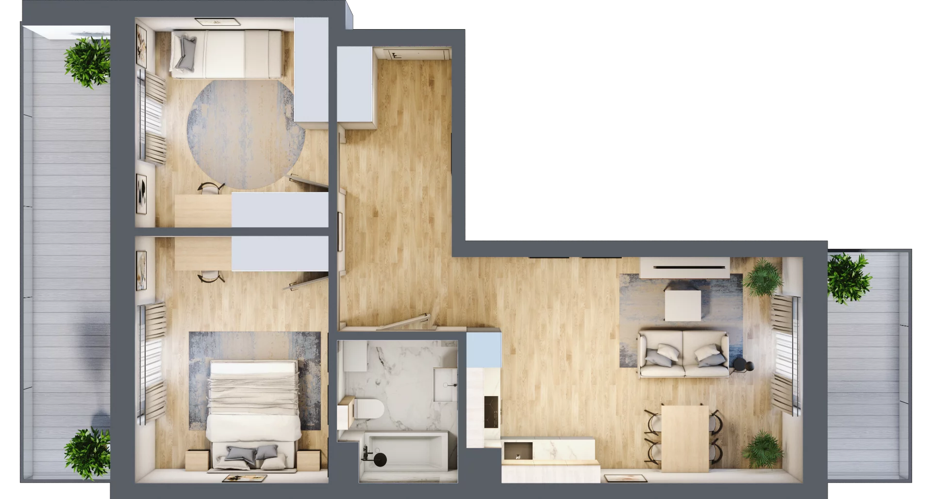 3 pokoje, mieszkanie 62,19 m², piętro 1, oferta nr 64, ul. Centralna - Etap II, Kraków, Czyżyny, ul. Centralna