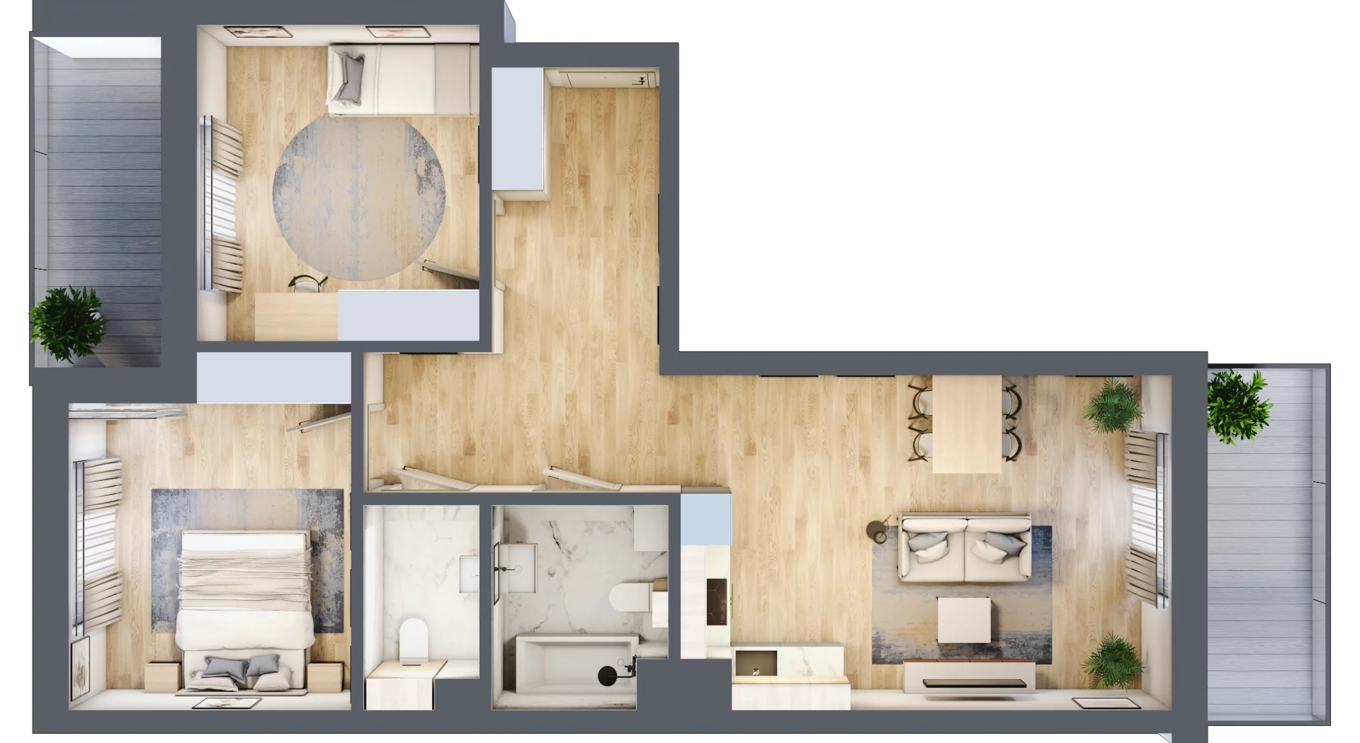 3 pokoje, mieszkanie 67,44 m², piętro 1, oferta nr 84, ul. Centralna - Etap II, Kraków, Czyżyny, ul. Centralna