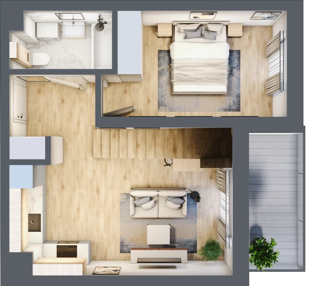 2 pokoje, mieszkanie 78,62 m², piętro 4, oferta nr 55, ul. Centralna - Etap II, Kraków, Czyżyny, ul. Centralna
