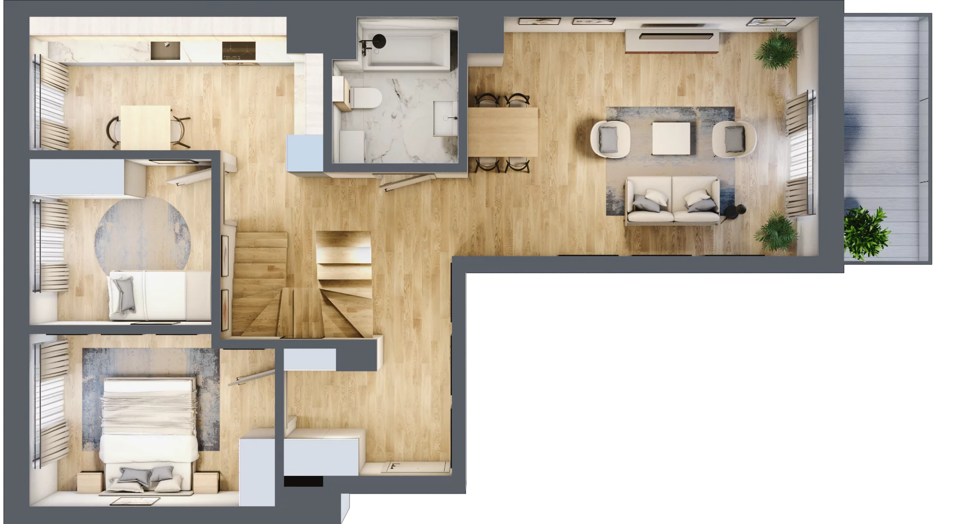 3 pokoje, mieszkanie 140,42 m², piętro 4, oferta nr 73, ul. Centralna - Etap II, Kraków, Czyżyny, ul. Centralna