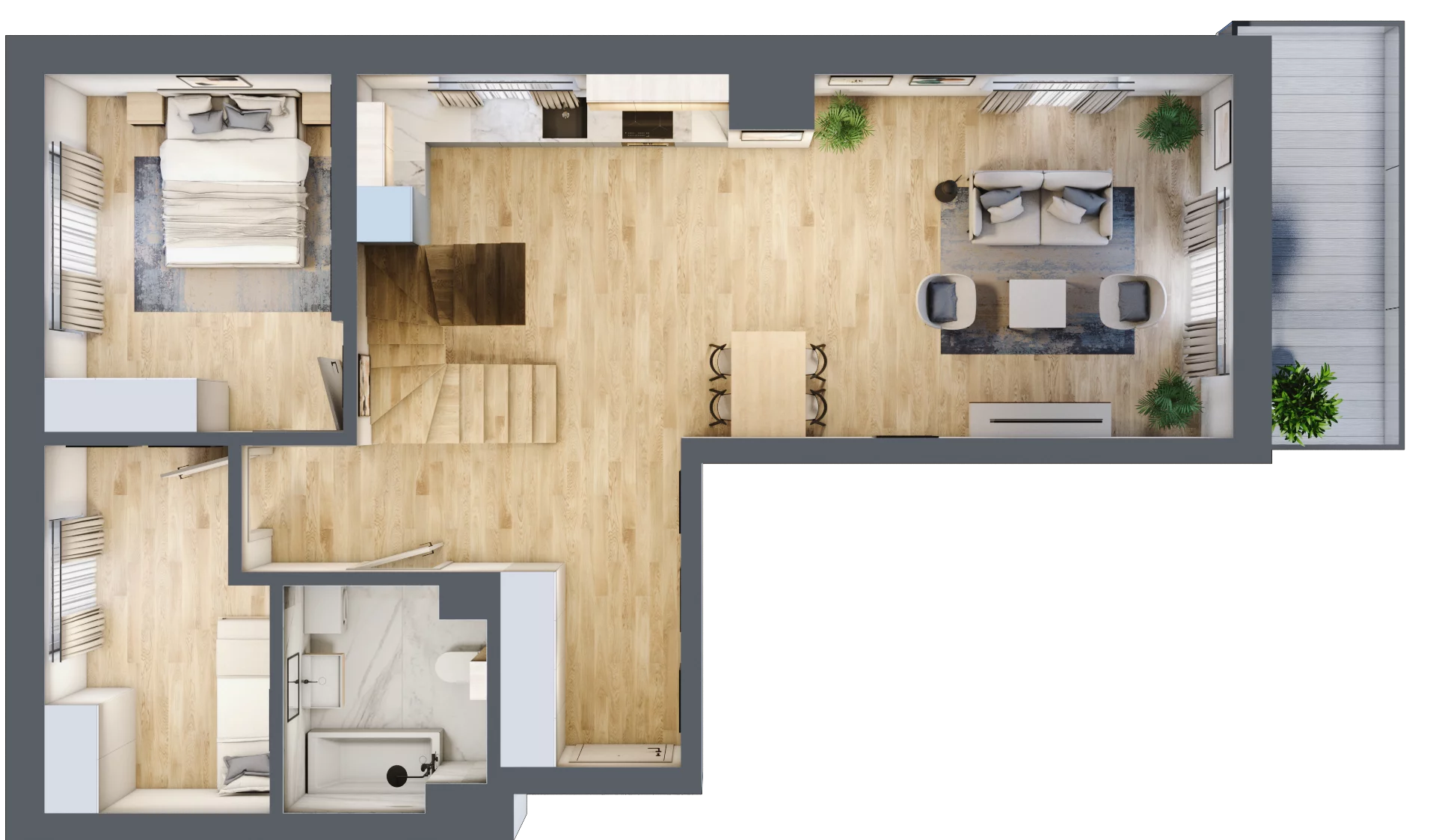 3 pokoje, mieszkanie 142,16 m², piętro 4, oferta nr 93, ul. Centralna - Etap II, Kraków, Czyżyny, ul. Centralna