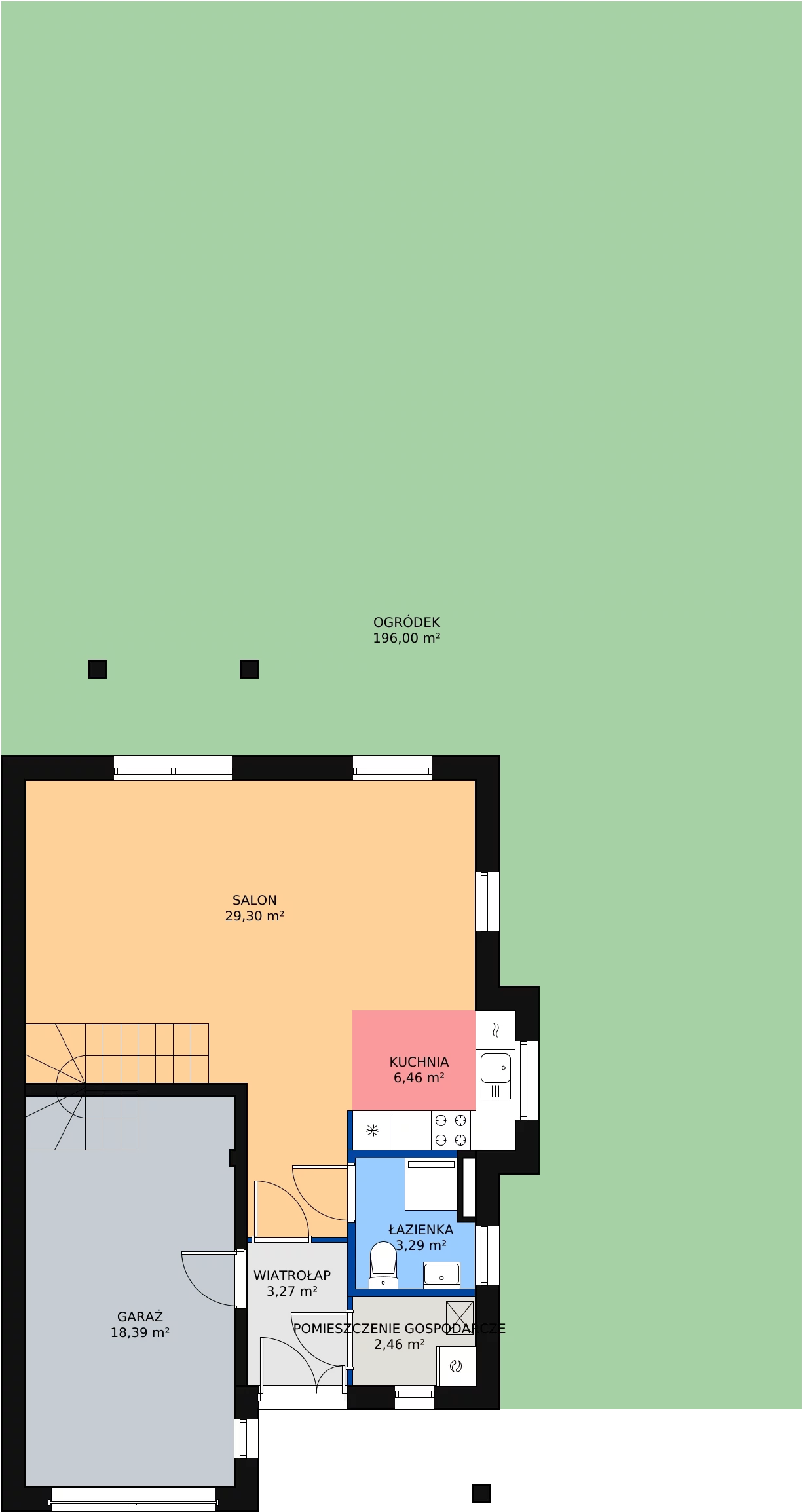 Dom i rezydencja 126,00 m², oferta nr 2.1, Domy Verde, Gdynia, Pogórze, Aleja Iberyjska
