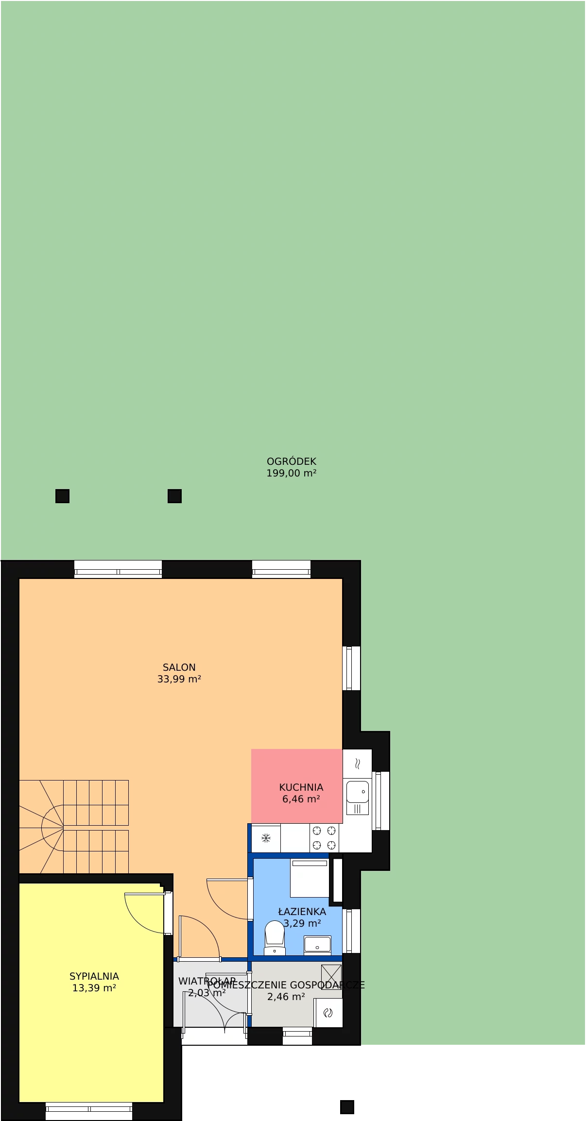 Dom i rezydencja 122,00 m², oferta nr 3.1, Domy Verde, Gdynia, Pogórze, Aleja Iberyjska