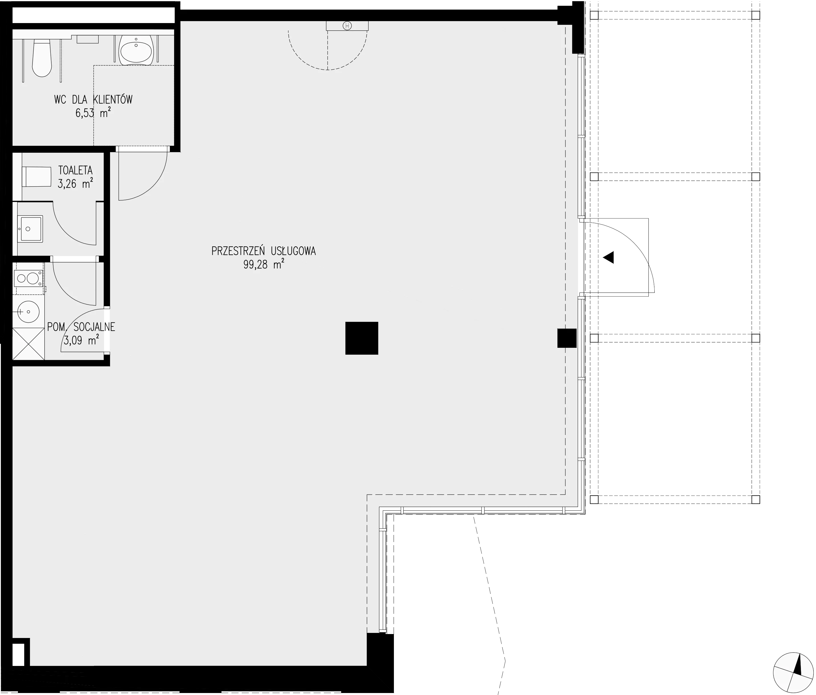Lokal użytkowy 112,16 m², oferta nr lokal użytkowy LU8, Semiramis, Katowice, Dąbrówka Mała, ul. Wiertnicza