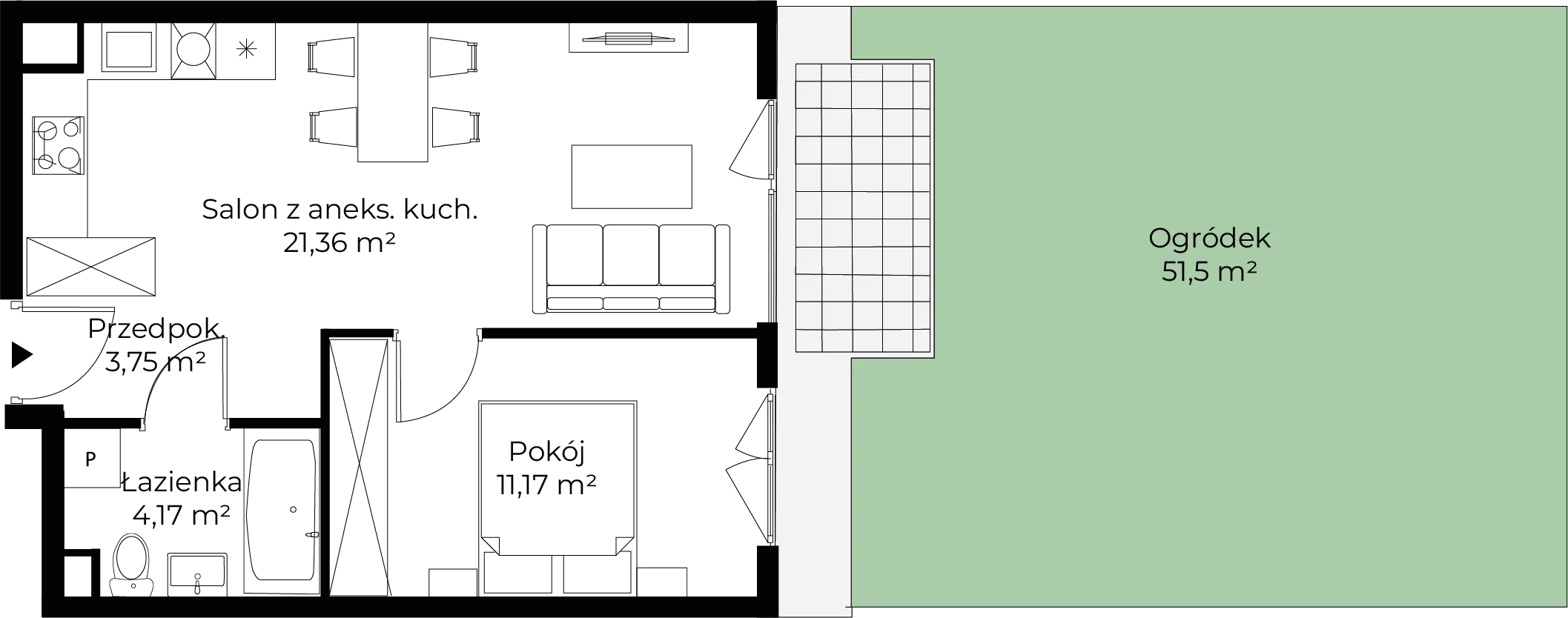2 pokoje, mieszkanie 40,45 m², parter, oferta nr mieszkanie 10, Mikusińskiego 25, Katowice, Wełnowiec-Józefowiec, Wełnowiec, ul. Jana Mikusińskiego 25