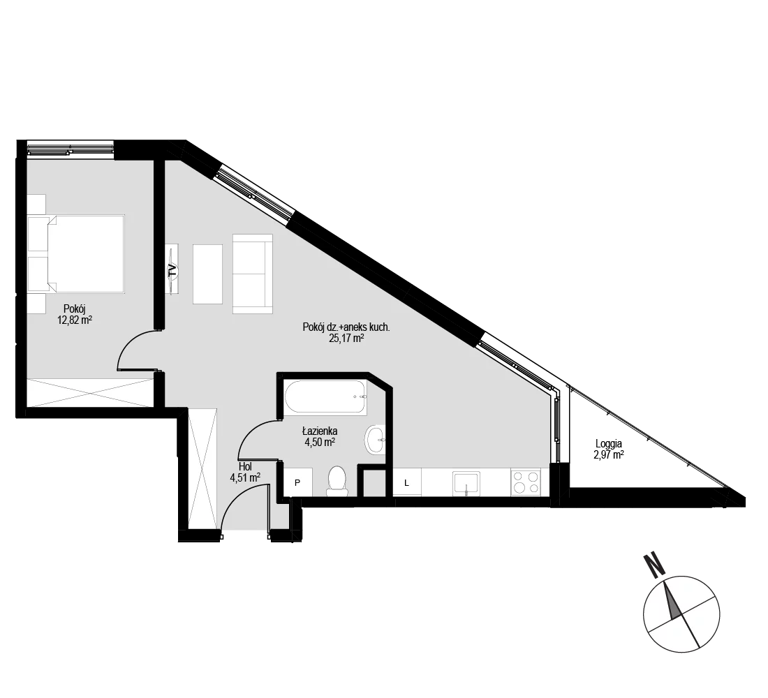 2 pokoje, mieszkanie 47,00 m², piętro 3, oferta nr mieszkanie M31, Łepkowskiego 11, Kraków, Prądnik Czerwony, ul. Łepkowskiego 11