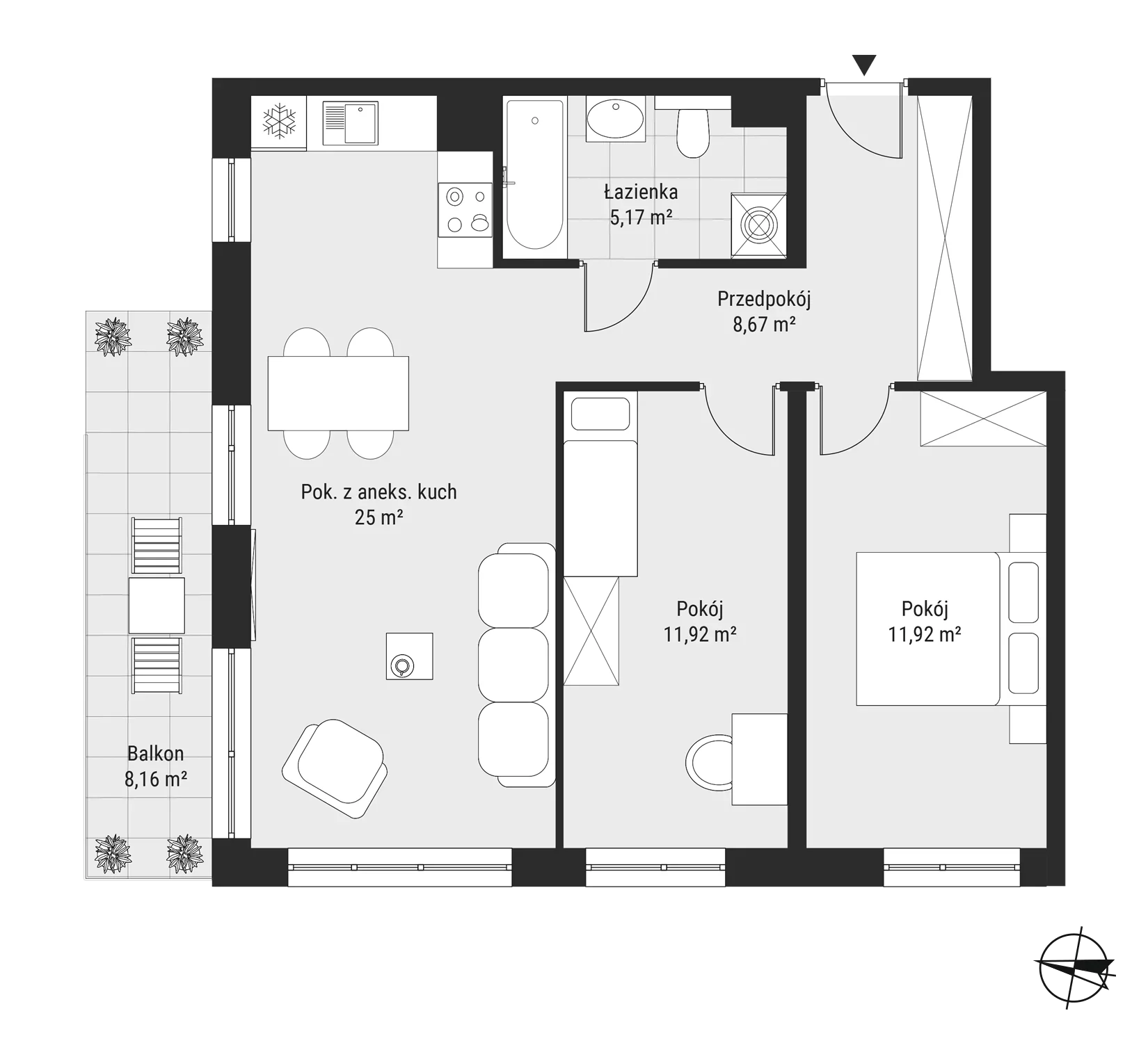 Mieszkanie 63,48 m², piętro 3, oferta nr mieszkanie 32, Bytkowska 3.0, Katowice, Wełnowiec-Józefowiec, ul. Bytkowska