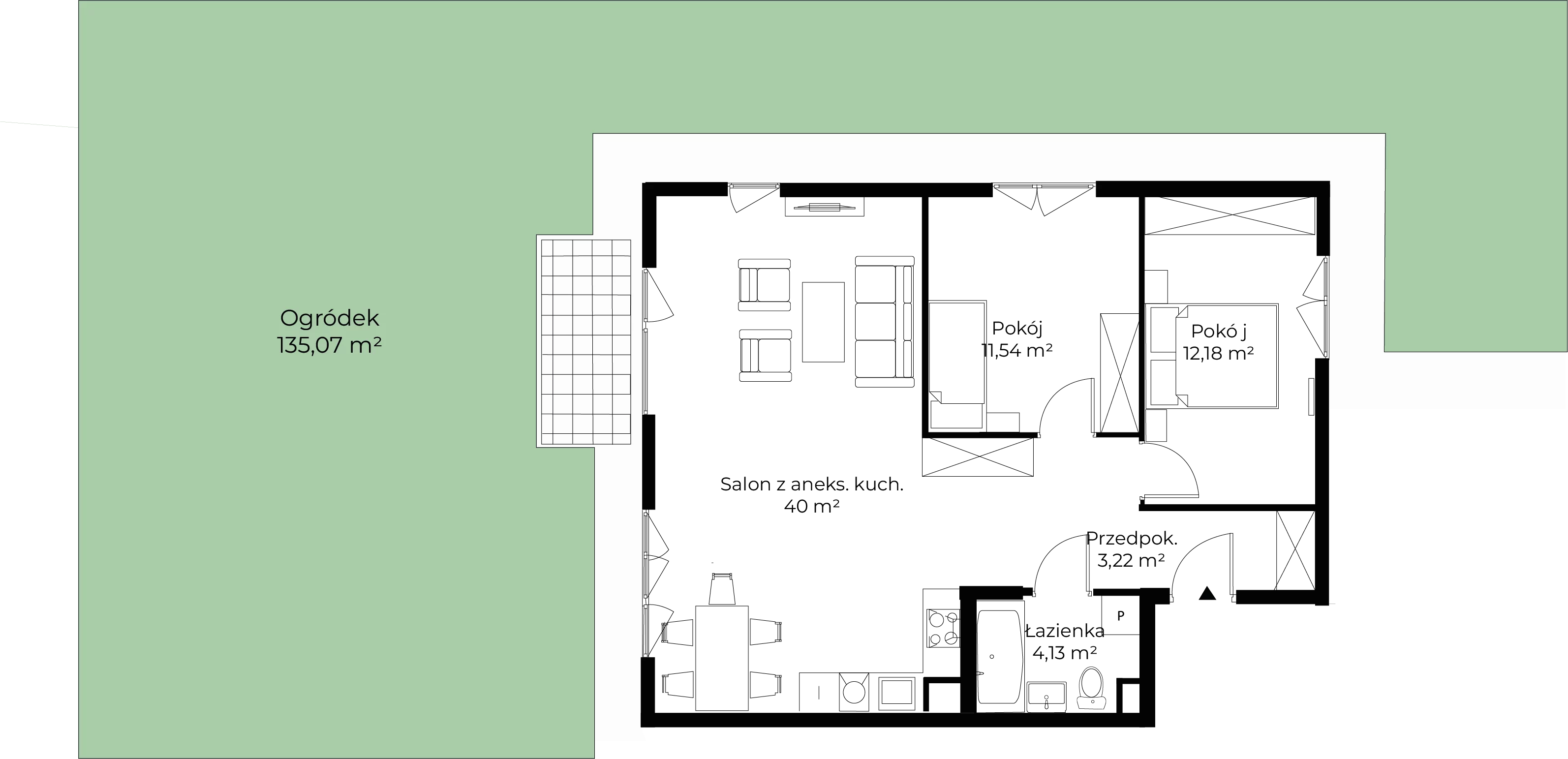 3 pokoje, mieszkanie 71,07 m², parter, oferta nr mieszkanie 3, Mikusińskiego 25, Katowice, Wełnowiec-Józefowiec, Wełnowiec, ul. Jana Mikusińskiego 25