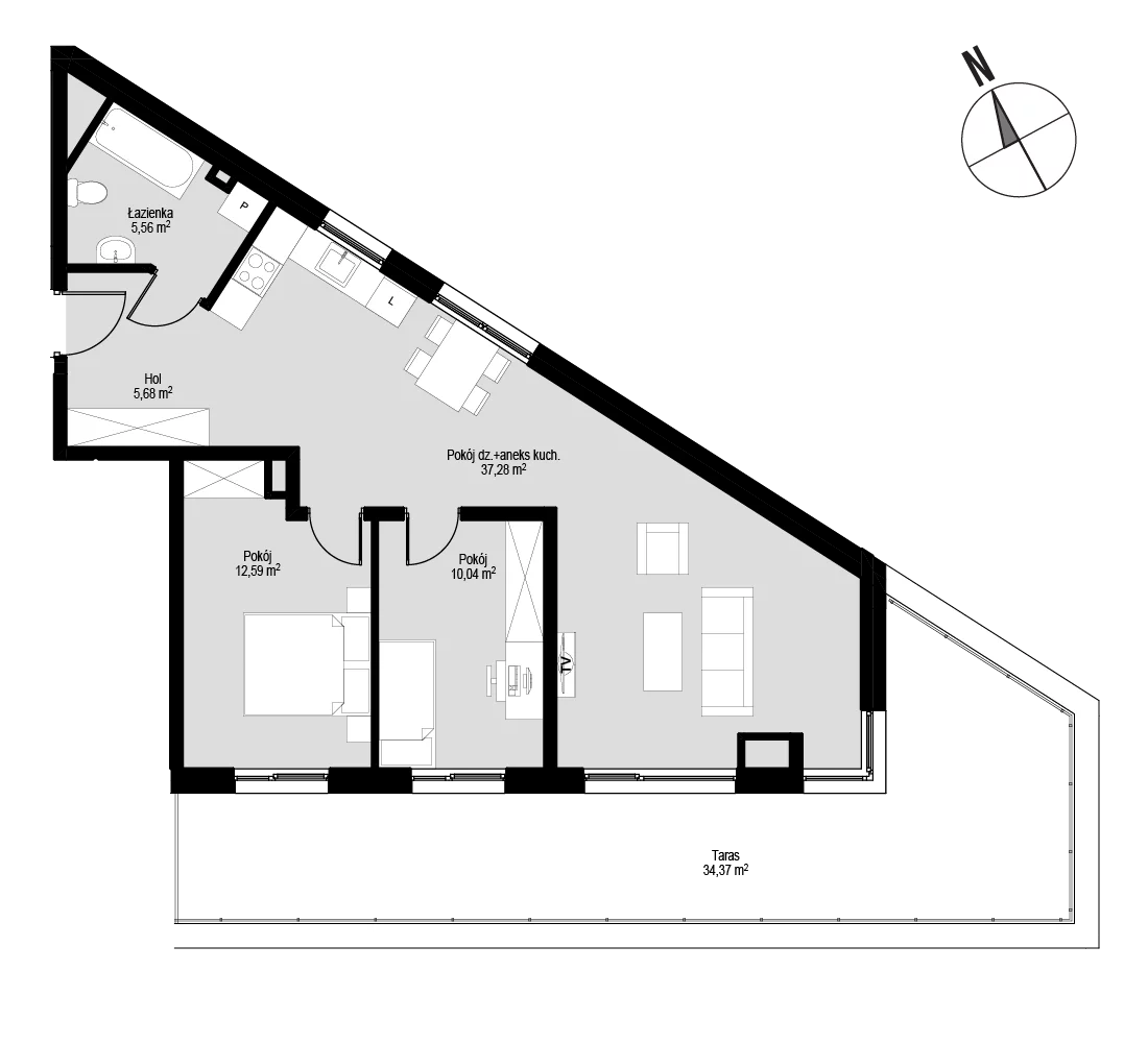 Mieszkanie 71,15 m², piętro 5, oferta nr mieszkanie M39, Łepkowskiego 11, Kraków, Prądnik Czerwony, ul. Łepkowskiego 11