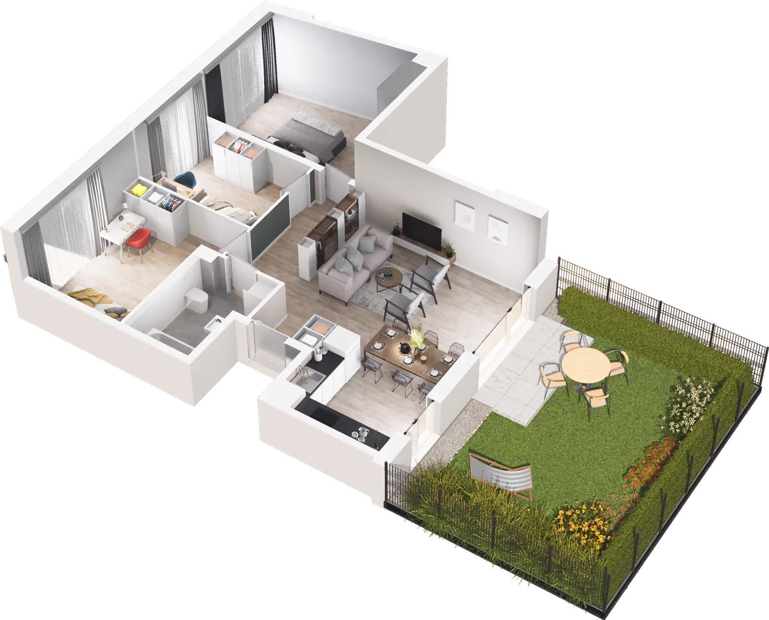 3 pokoje, mieszkanie 66,72 m², piętro 3, oferta nr F2-16, Na Koszutce II, Katowice, Śródmieście, Koszutka, ul. Słoneczna 1