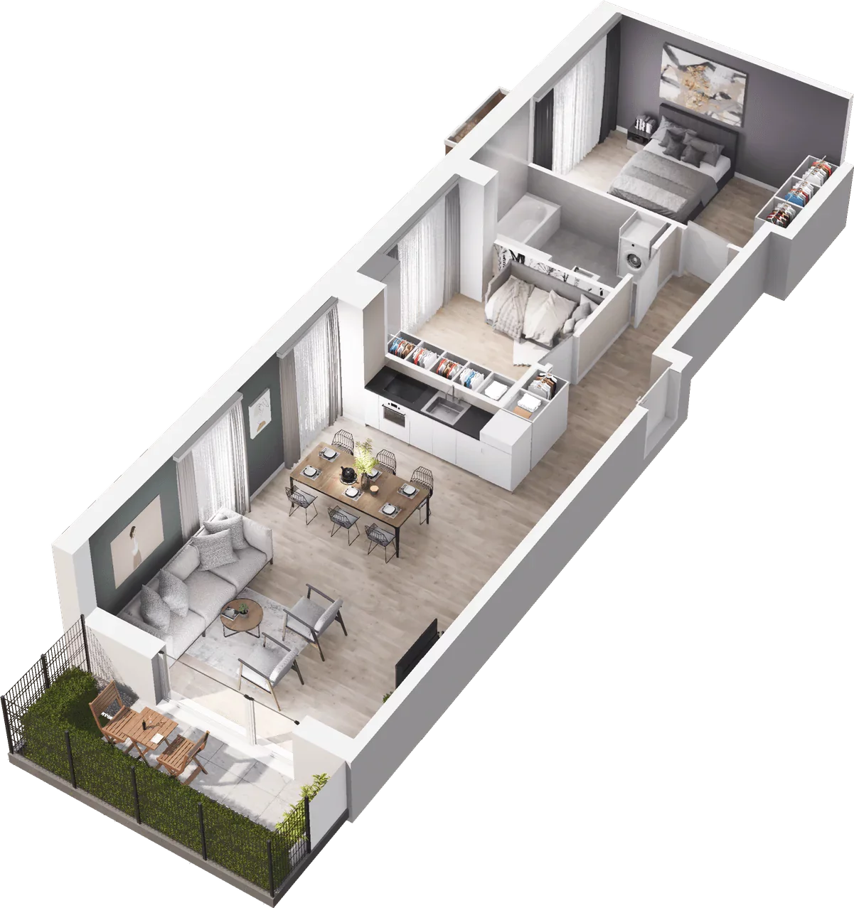 3 pokoje, mieszkanie 66,72 m², parter, oferta nr F2-01, Na Koszutce II, Katowice, Śródmieście, Koszutka, ul. Słoneczna 1