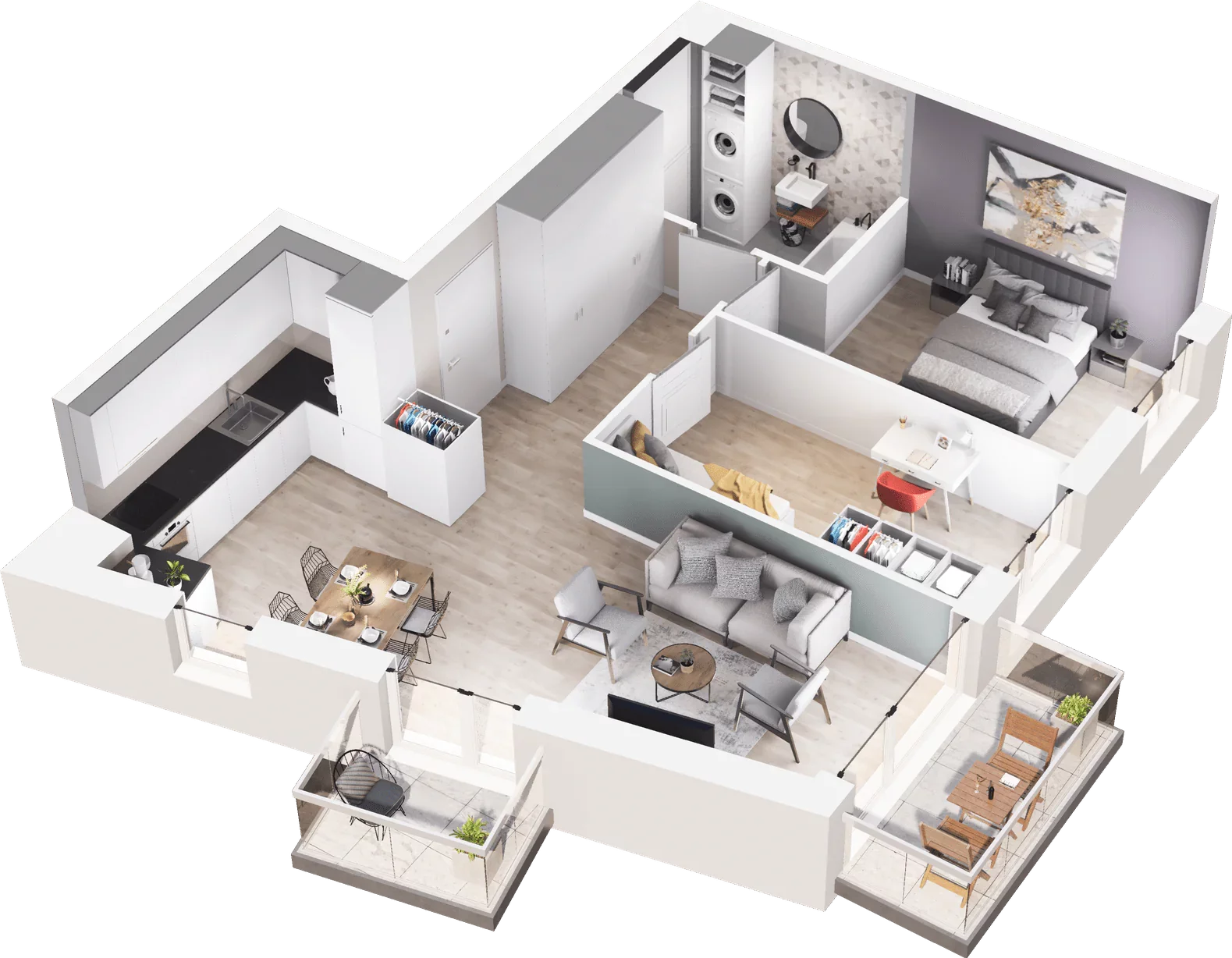 3 pokoje, mieszkanie 60,06 m², piętro 1, oferta nr D20, Na Koszutce II, Katowice, Śródmieście, Koszutka, ul. Słoneczna 1