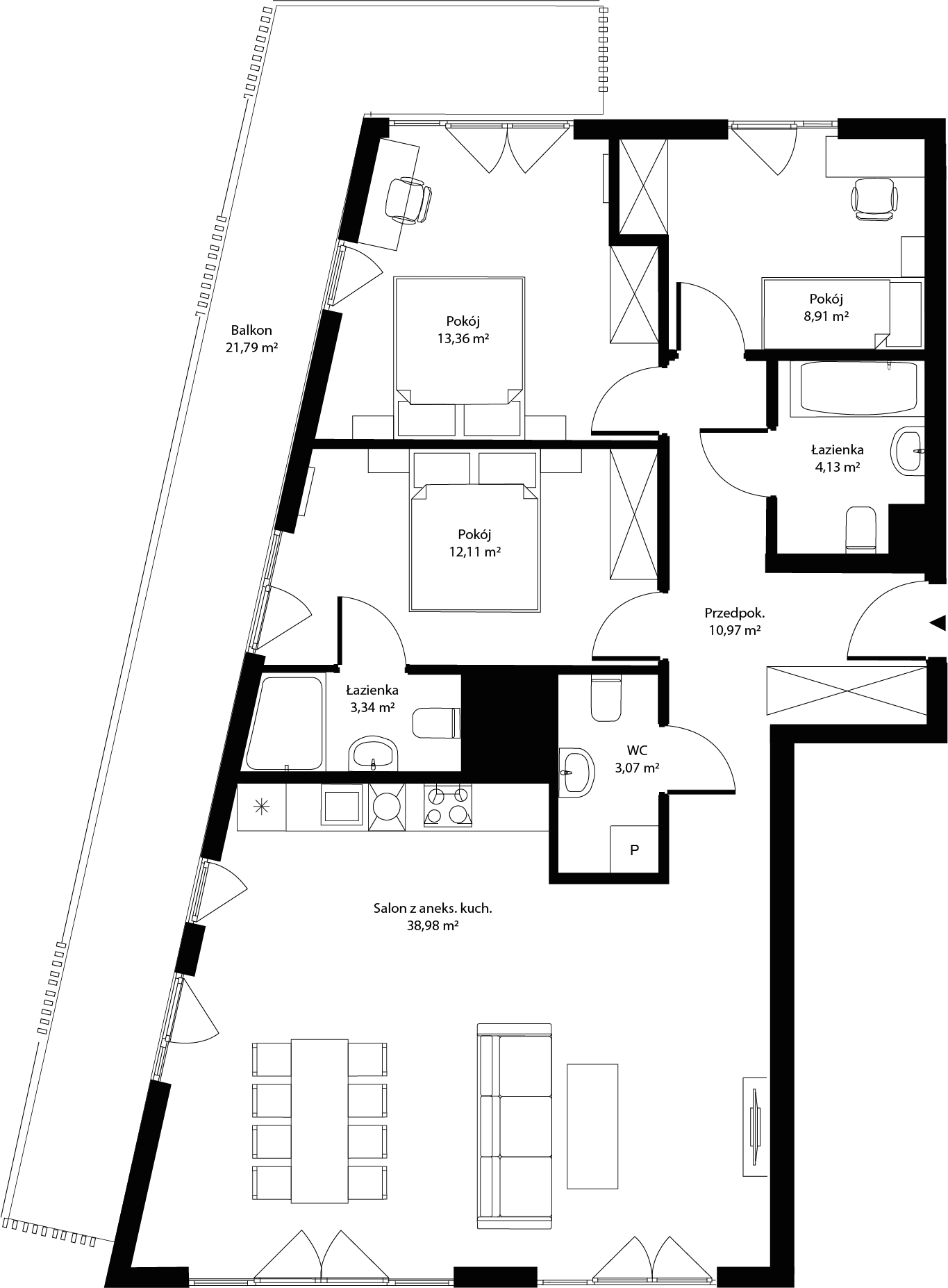 4 pokoje, mieszkanie 94,69 m², piętro 4, oferta nr mieszkanie 25, Bytkowska 4.0, Katowice, Wełnowiec-Józefowiec, ul. Bytkowska