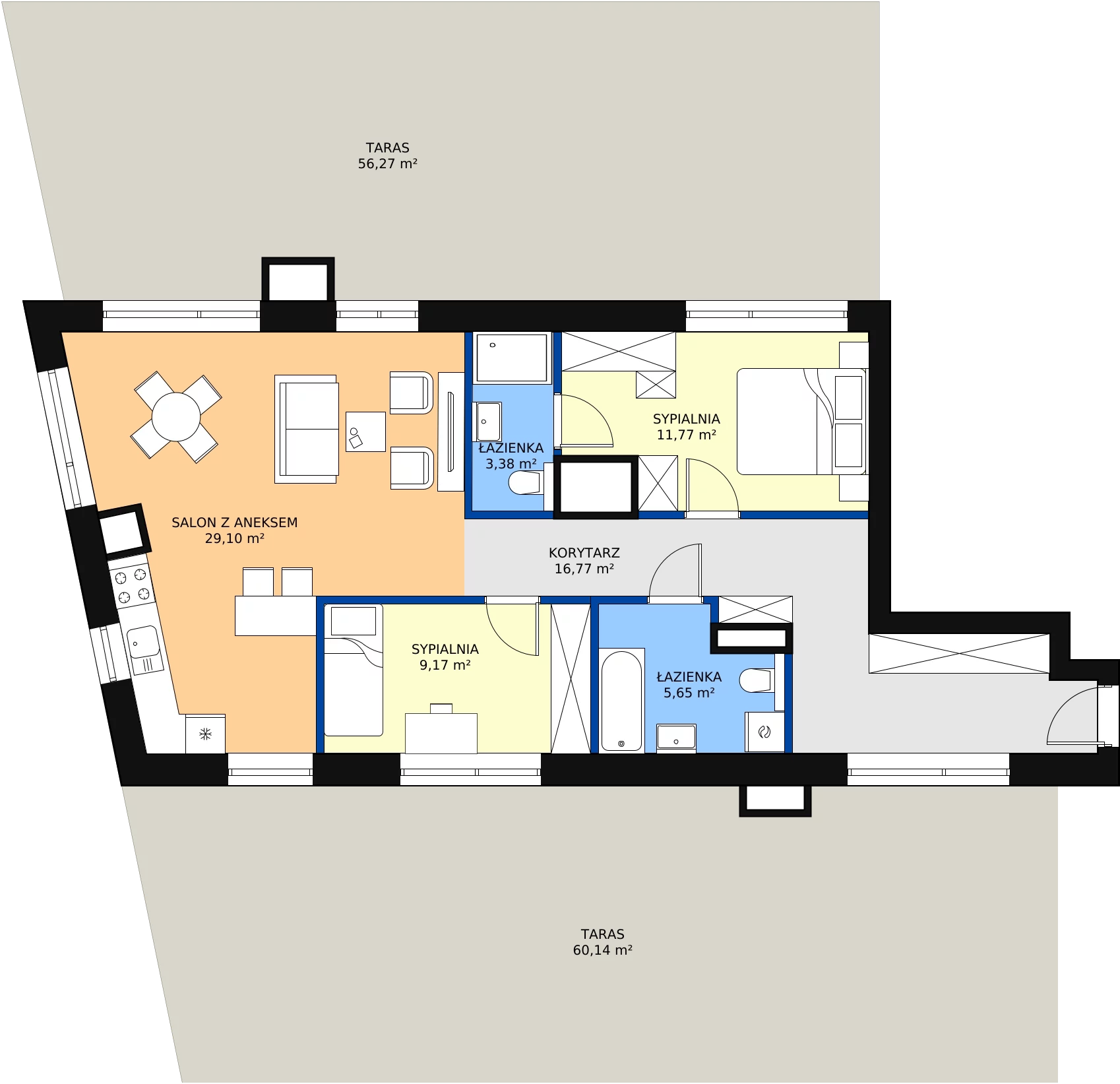 Zalety mieszkania 75.84 m², D52